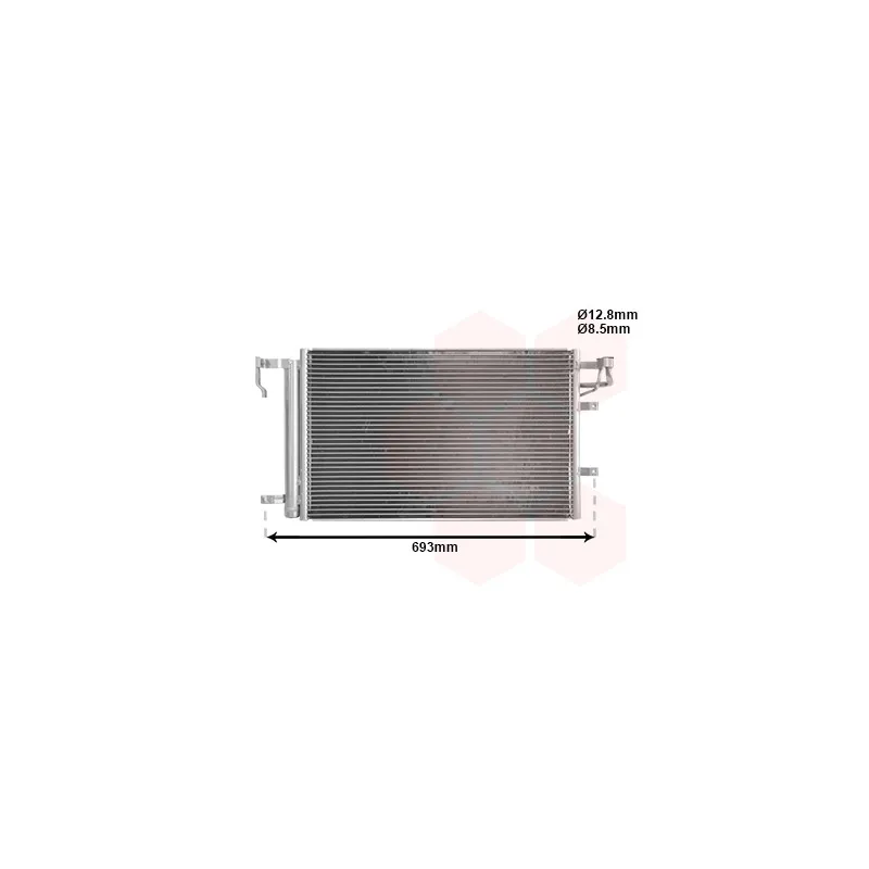 Condenseur, climatisation VAN WEZEL 83005093