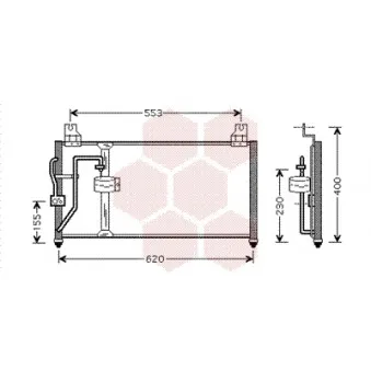 Condenseur, climatisation VAN WEZEL 83005094