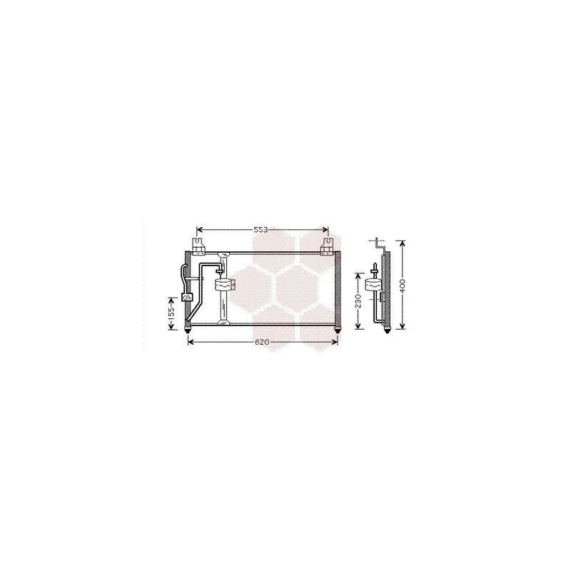 Condenseur, climatisation VAN WEZEL 83005094