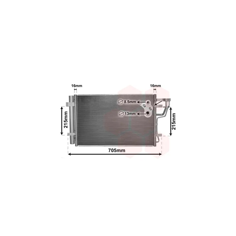 Condenseur, climatisation VAN WEZEL 83005102