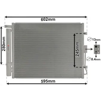 Condenseur, climatisation VAN WEZEL 83005150