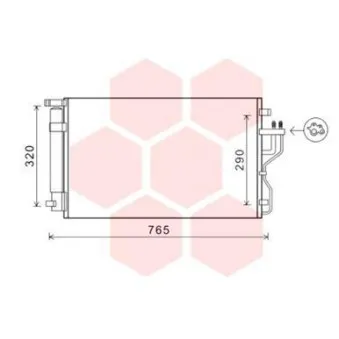 Condenseur, climatisation VAN WEZEL 83005153