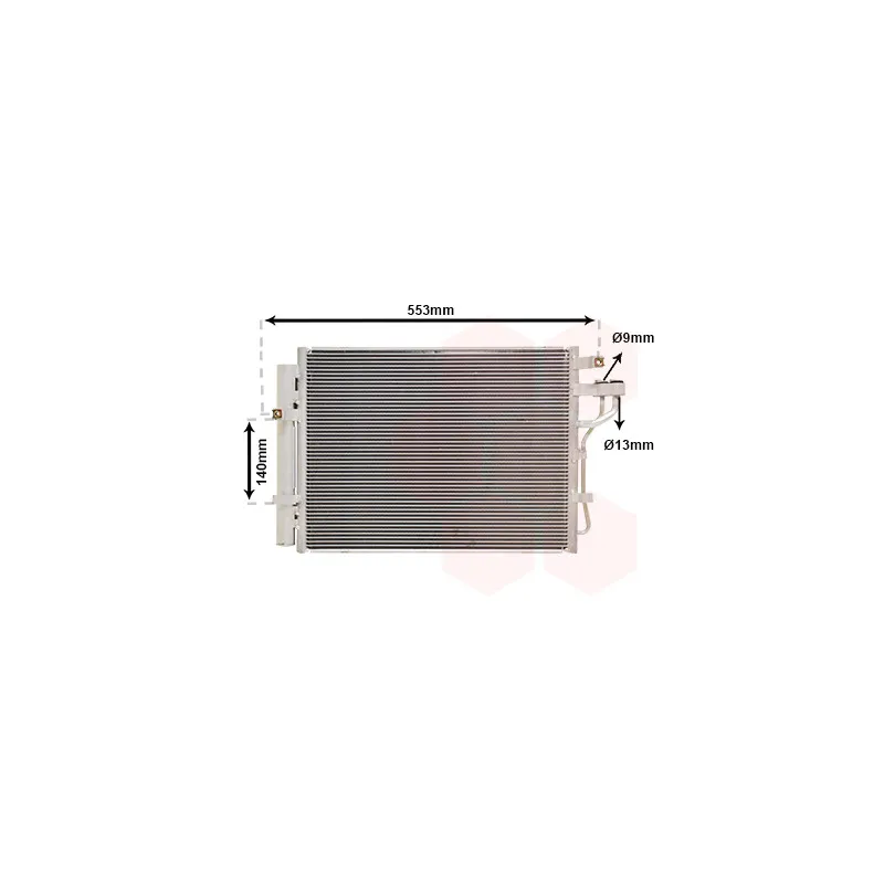 Condenseur, climatisation VAN WEZEL 83005188