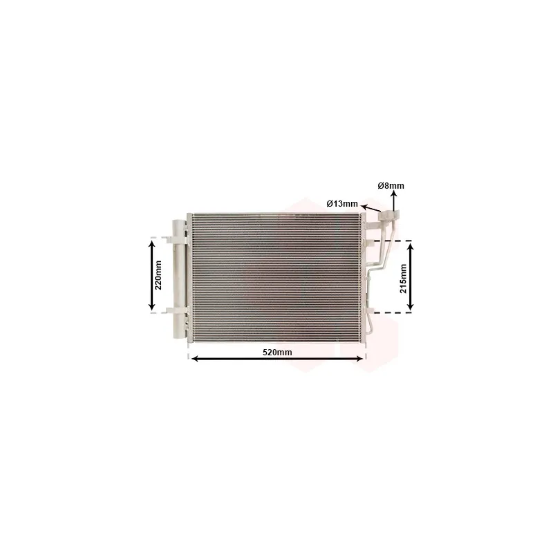 Condenseur, climatisation VAN WEZEL 83005198