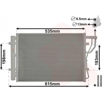 Condenseur, climatisation VAN WEZEL 83005206