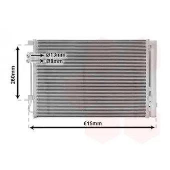 Condenseur, climatisation VAN WEZEL 83005280