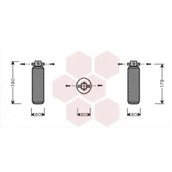 Filtre déshydratant, climatisation VAN WEZEL 8300D028