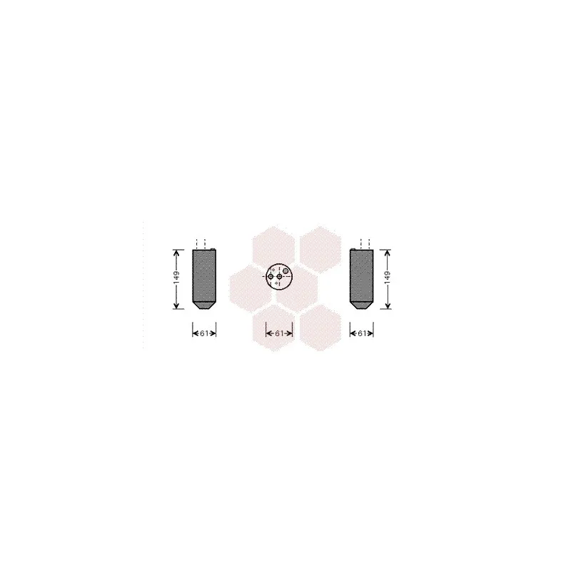 Filtre déshydratant, climatisation VAN WEZEL 8300D029