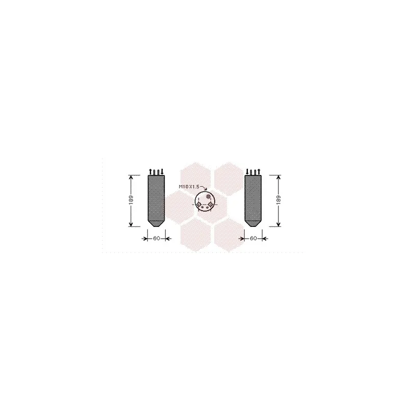 Filtre déshydratant, climatisation VAN WEZEL 8300D042