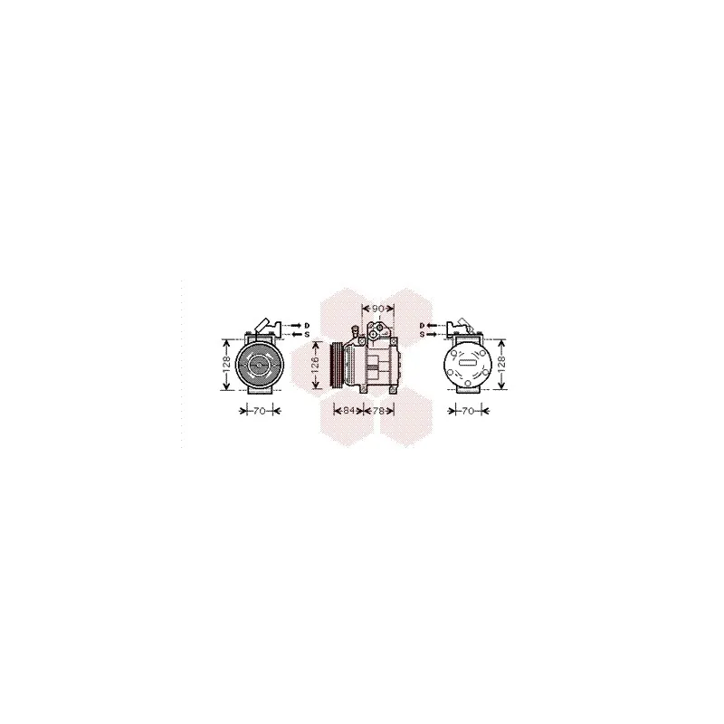 Compresseur, climatisation VAN WEZEL 8300K052