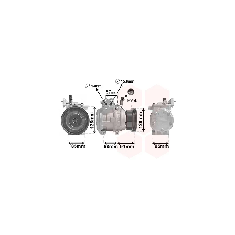 Compresseur, climatisation VAN WEZEL 8300K145