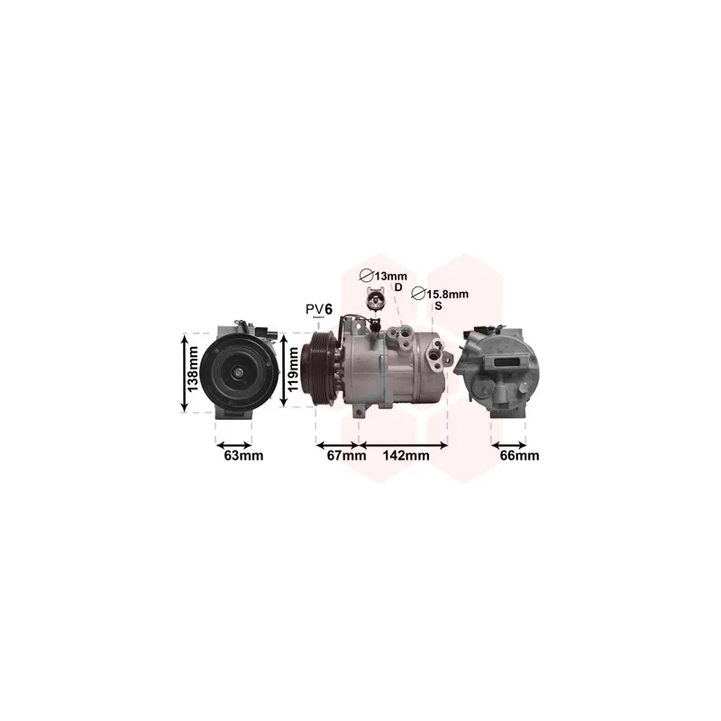 Compresseur, climatisation VAN WEZEL 8300K216