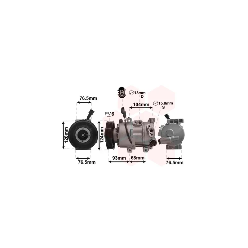 Compresseur, climatisation VAN WEZEL 8300K242