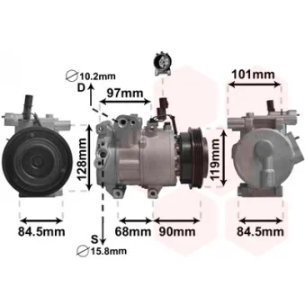 Compresseur, climatisation VAN WEZEL 8300K261