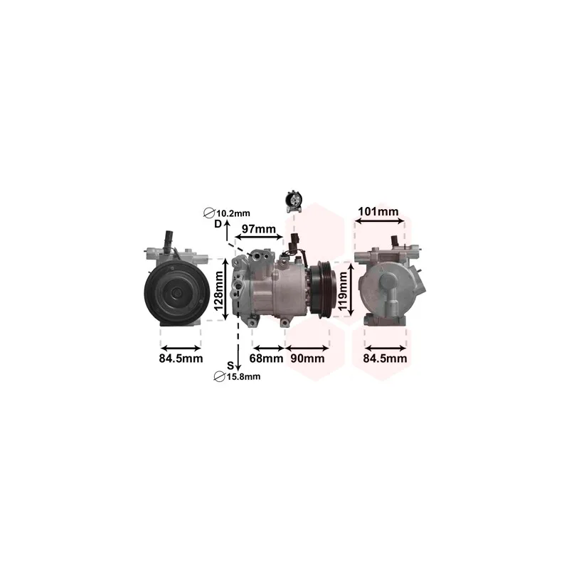 Compresseur, climatisation VAN WEZEL 8300K261