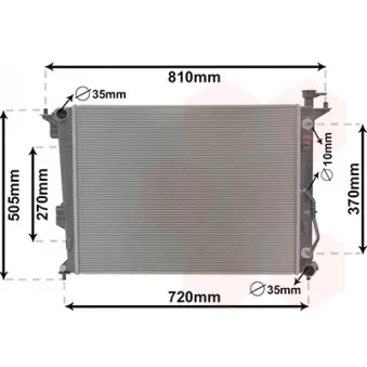 Radiateur, refroidissement du moteur VAN WEZEL 83012700