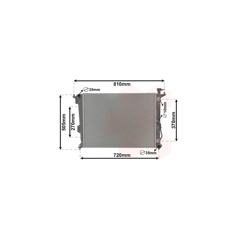 Radiateur, refroidissement du moteur VAN WEZEL 83012700