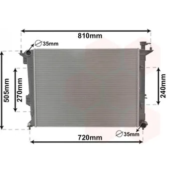 Radiateur, refroidissement du moteur VAN WEZEL