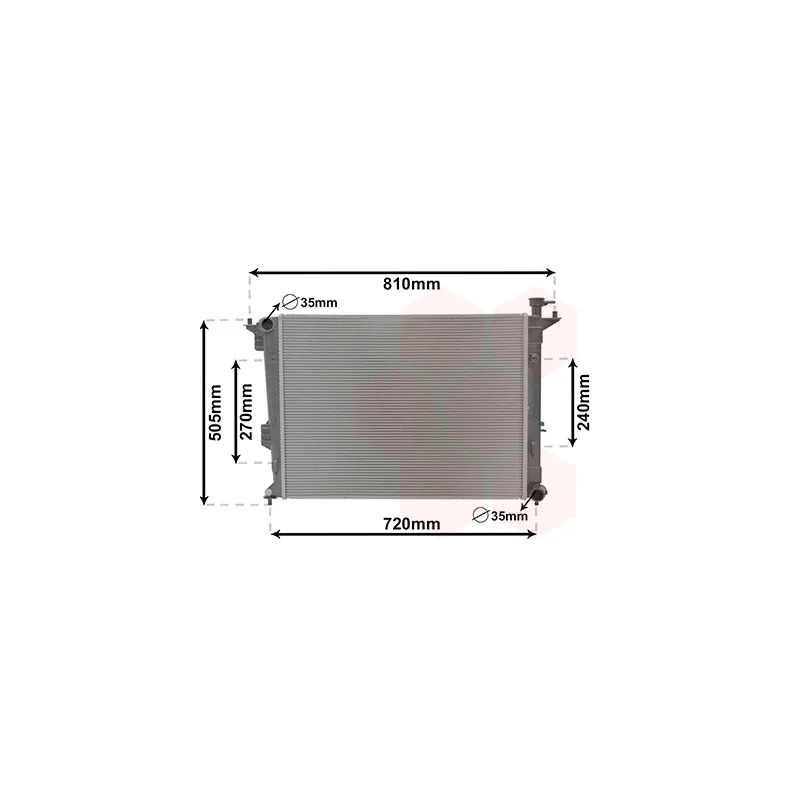Radiateur, refroidissement du moteur VAN WEZEL 83012709