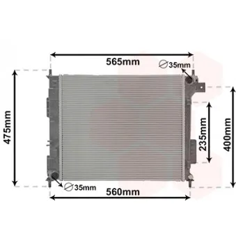 Radiateur, refroidissement du moteur VAN WEZEL 83012721