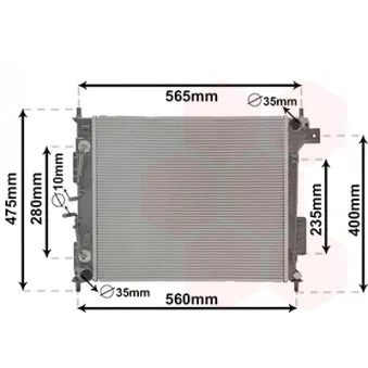 Radiateur, refroidissement du moteur VAN WEZEL 83012722