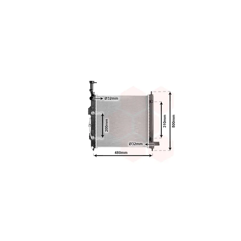 Radiateur, refroidissement du moteur VAN WEZEL 83012727