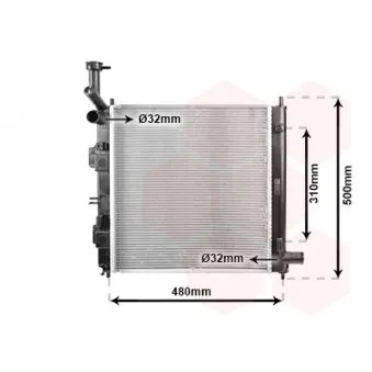 Radiateur, refroidissement du moteur VAN WEZEL 83012728