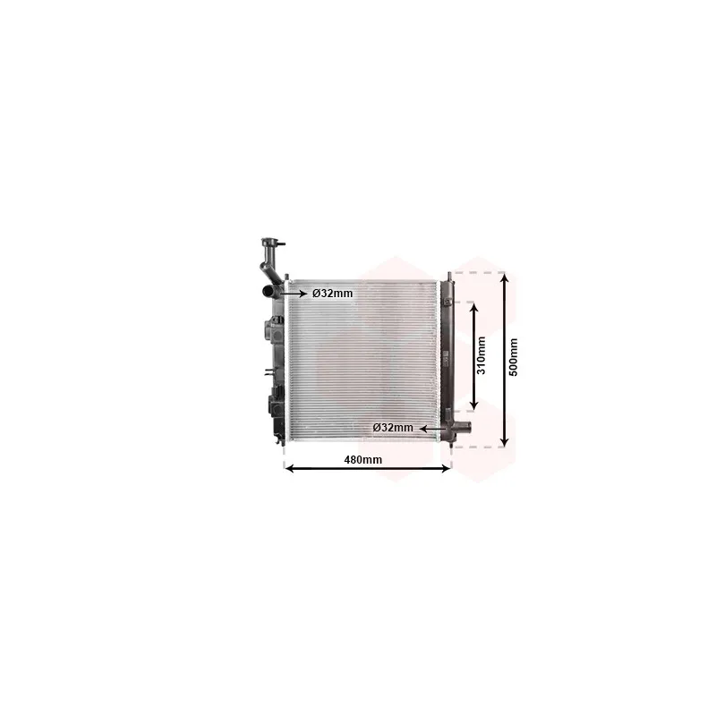 Radiateur, refroidissement du moteur VAN WEZEL 83012728
