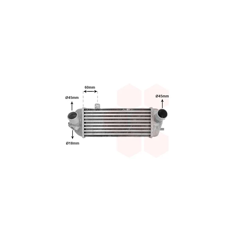 Intercooler, échangeur VAN WEZEL 83014700