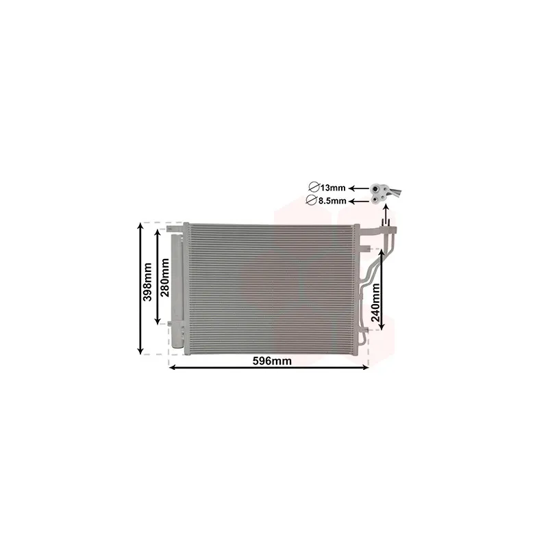 Condenseur, climatisation VAN WEZEL 83015701