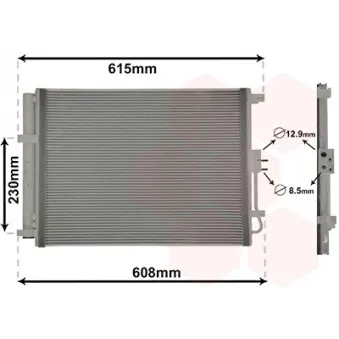 Condenseur, climatisation VAN WEZEL 83015702
