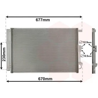 Condenseur, climatisation VAN WEZEL 83015703