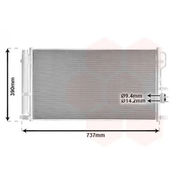 Condenseur, climatisation VAN WEZEL 83015711