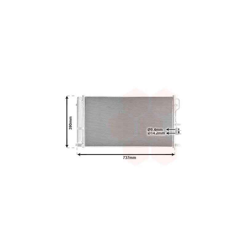 Condenseur, climatisation VAN WEZEL 83015711