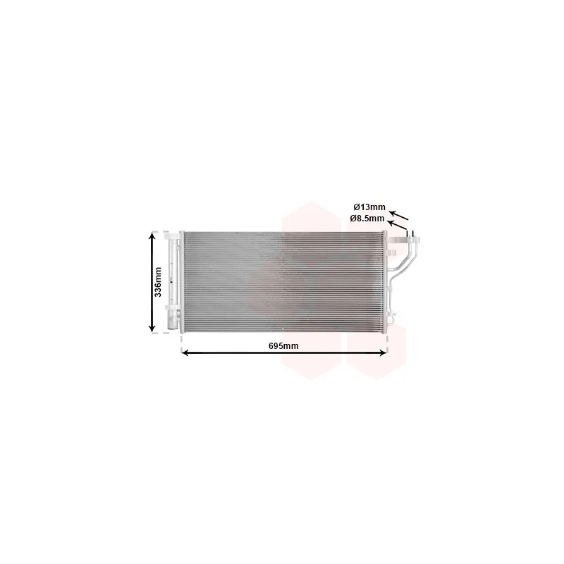 Condenseur, climatisation VAN WEZEL 83015714