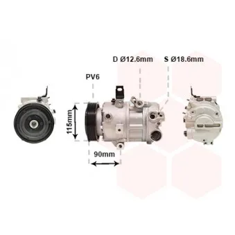 Compresseur, climatisation VAN WEZEL 8301K711