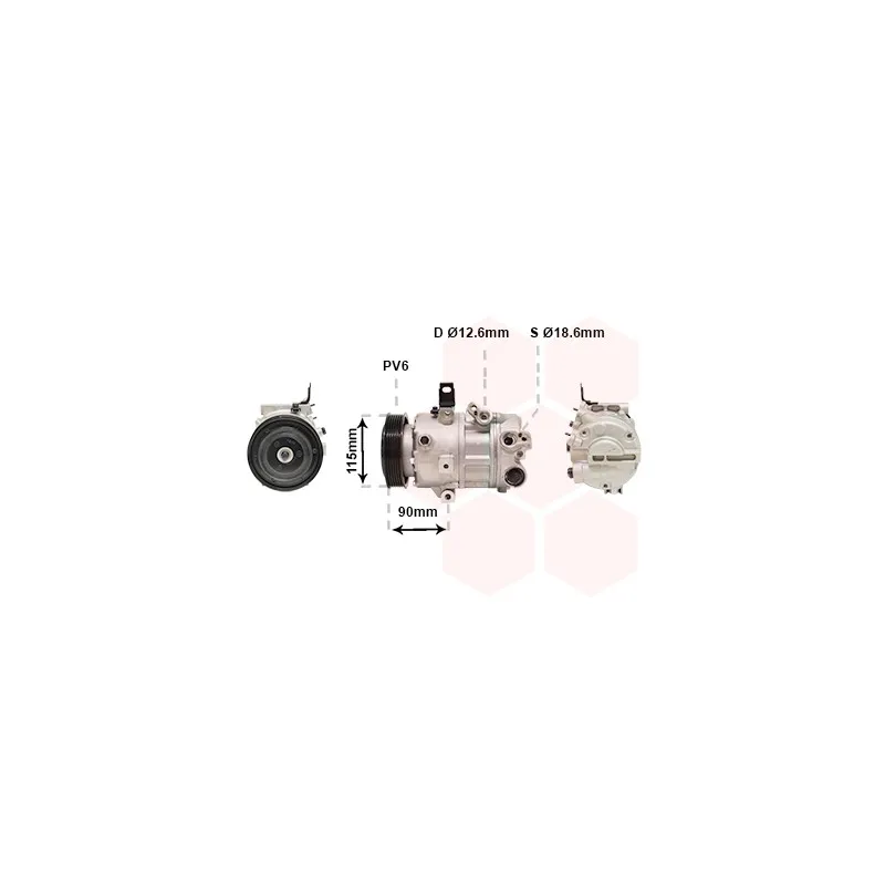 Compresseur, climatisation VAN WEZEL 8301K711