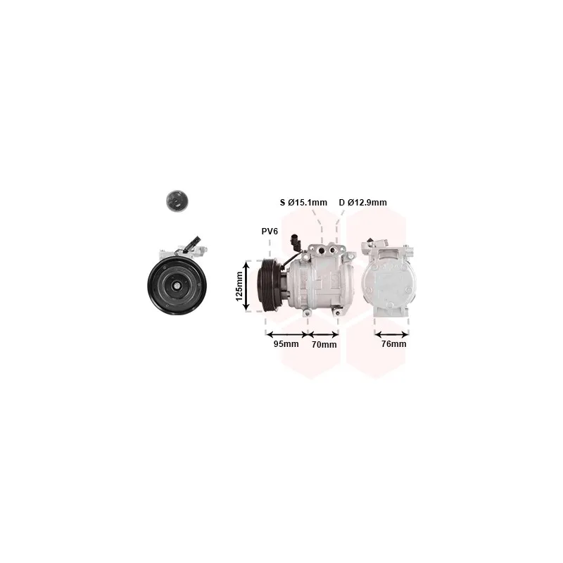 Compresseur, climatisation VAN WEZEL 8301K716