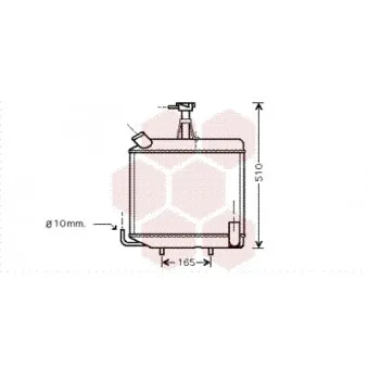 Radiateur, refroidissement du moteur VAN WEZEL 98002001