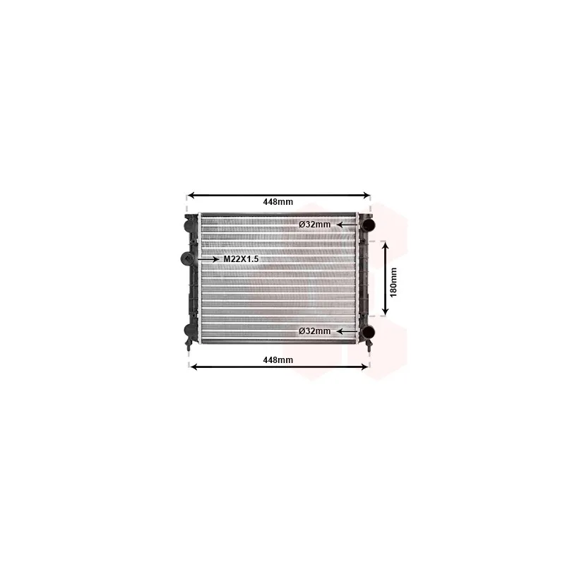 Radiateur, refroidissement du moteur VAN WEZEL 98002002