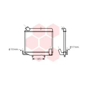 Radiateur, refroidissement du moteur VAN WEZEL 98002004