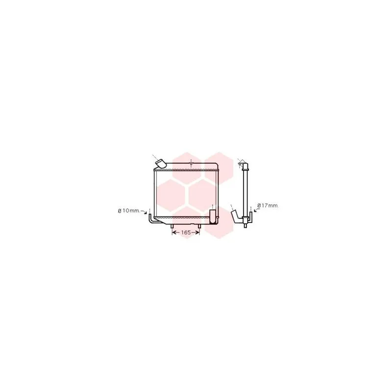 Radiateur, refroidissement du moteur VAN WEZEL 98002004