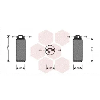 Filtre déshydratant, climatisation VAN WEZEL 9900D031