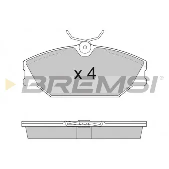 Jeu de 4 plaquettes de frein avant BREMSI BP2874