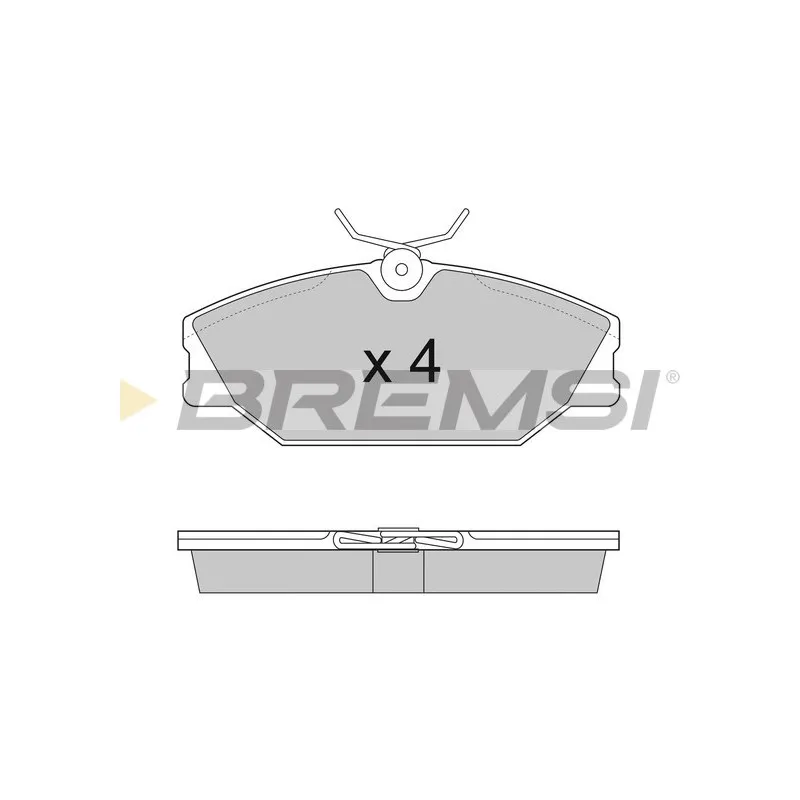 Jeu de 4 plaquettes de frein avant BREMSI BP2874