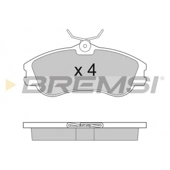 Jeu de 4 plaquettes de frein avant BREMSI BP2921