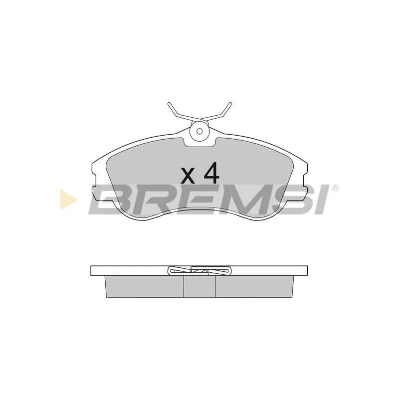 Jeu de 4 plaquettes de frein avant BREMSI BP2921