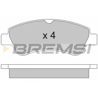 Jeu de 4 plaquettes de frein avant BREMSI BP2928