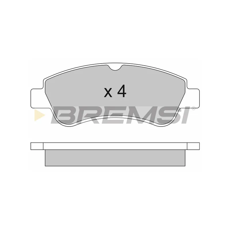Jeu de 4 plaquettes de frein avant BREMSI BP2928