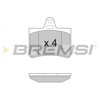 Jeu de 4 plaquettes de frein arrière BREMSI